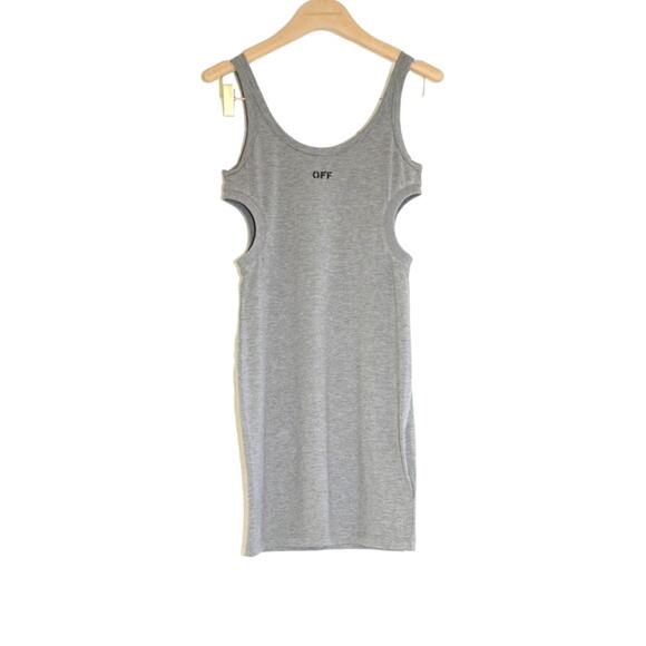 Off-White c/o Virgil Abloh - "OFF" Cut Out Mini Dress Gray / Size 40 (S or US 2) - Picture 1 of 10